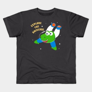 Cute dinosaur astronaut. Kids T-Shirt